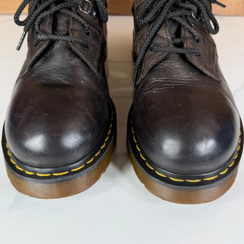 Dr. Martens Industrial Brown Leather Work Shoes 8933 Slip Resistant Mens 12 VTG